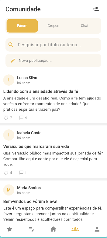 Community forum with posts and discussions