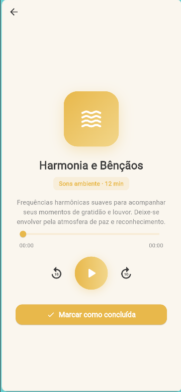 Meditation audio player with ambient sounds